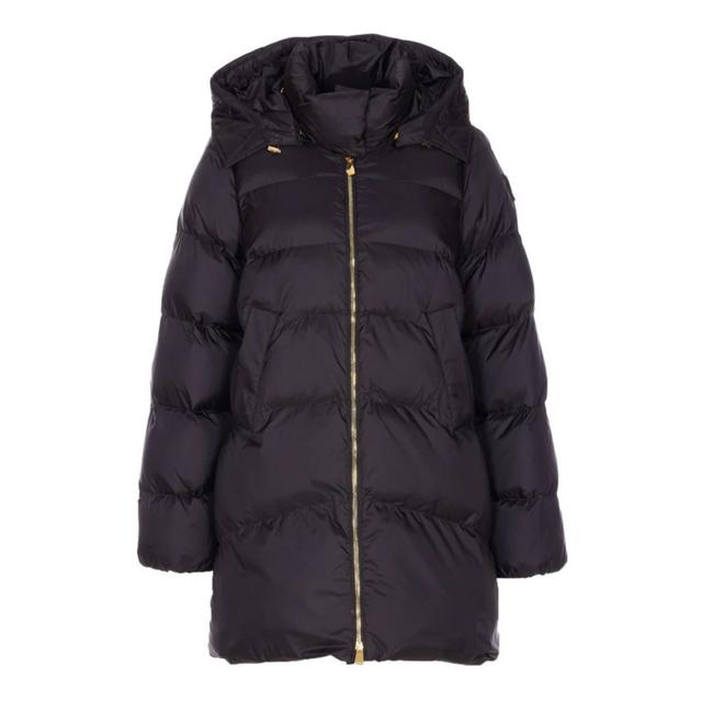 Pūkinė striukė moterims, Juoda, Calzone coat