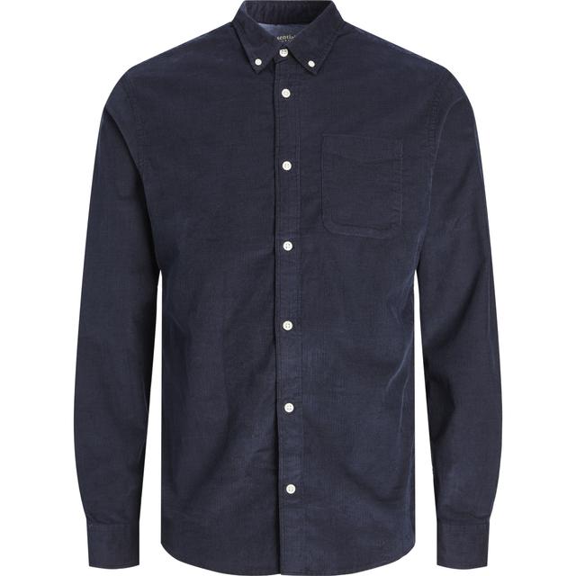 Marškiniai ilgomis rankovėmis vyrams, Mėlyna, Classic cord shirt