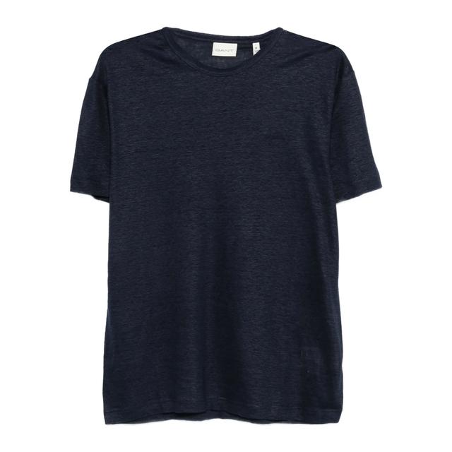 Marškinėliai vyrams, Mėlyna, LINEN SS T-SHIRT