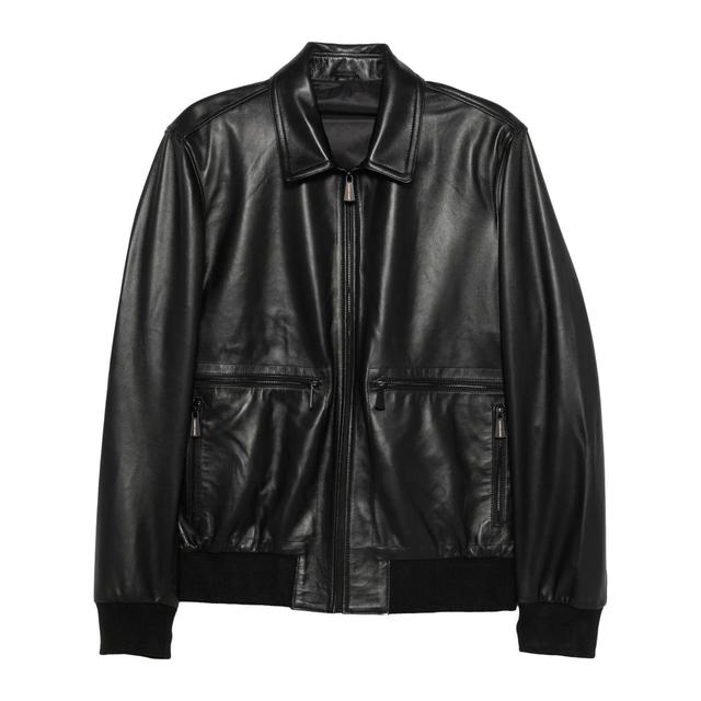 Odinė striukė vyrams, Juoda, Leather jacket
