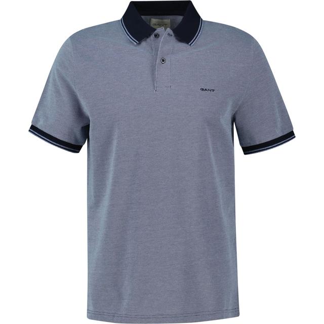 Polo marškiniai trumpos rank. vyrams, Mėlyna, 4-col oxford SS pique