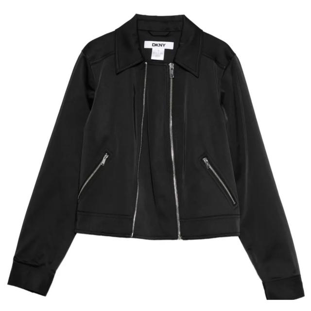 Striukė moterims, Juoda, L/s sateen trucker jacket