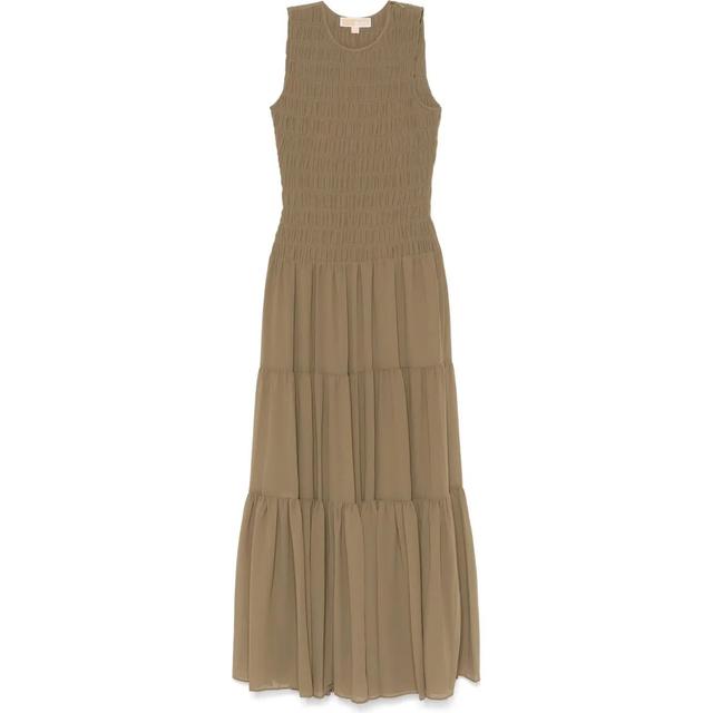 Midi suknelė moterims, Žalia, Smocked tank dress