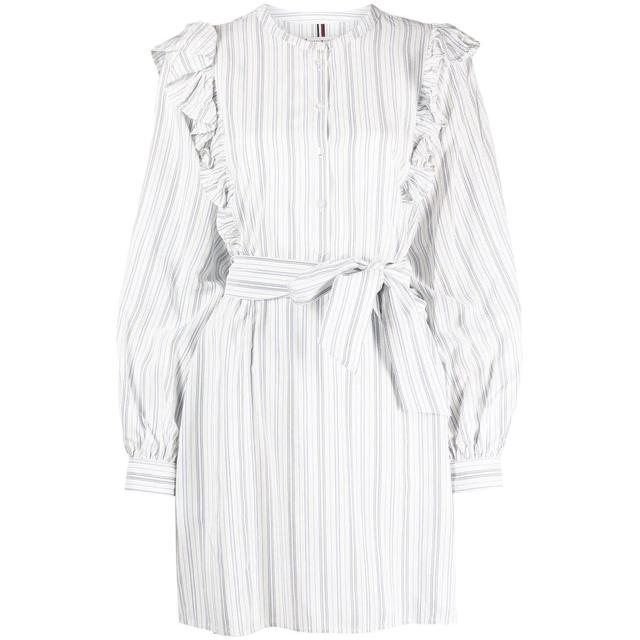 Midi suknelė moterims, Marga, Regular stripe short frill dre