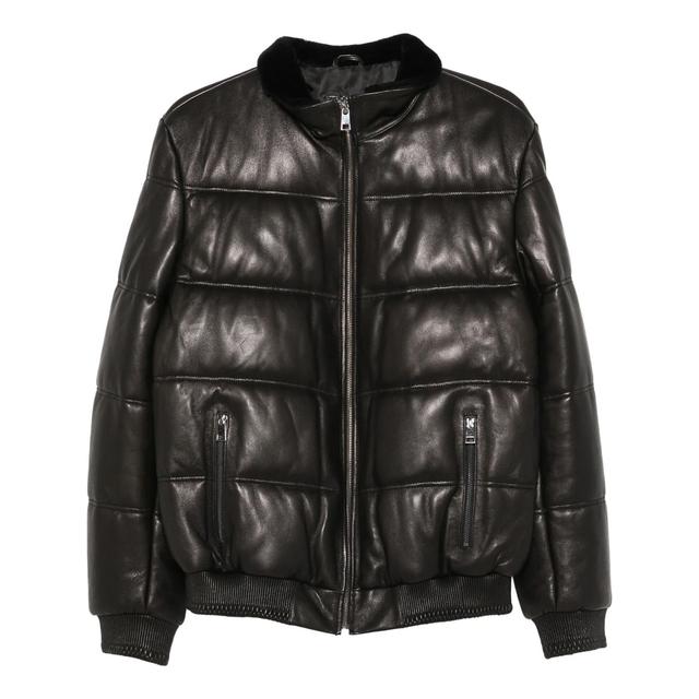 Odinė striukė vyrams, Juoda, Leather jacket