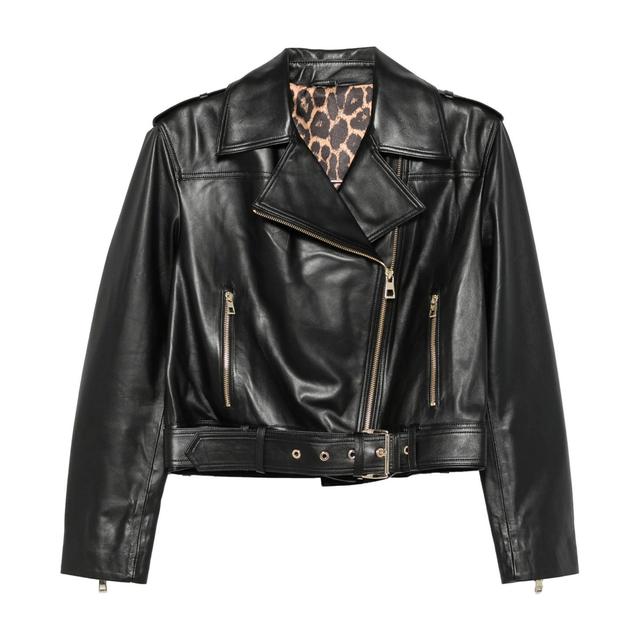 Odinė striukė moterims, Juoda, Leather jacket