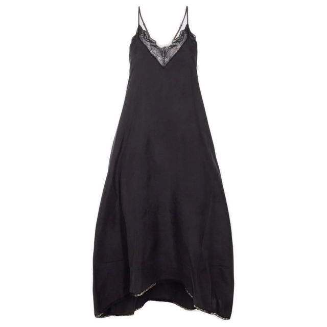 Maxi suknelė moterims, Juoda, Risty silk