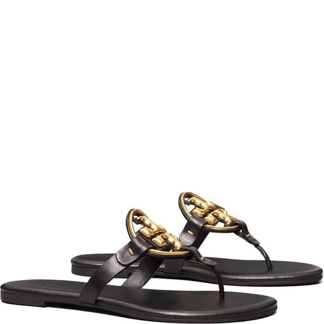 Basutės moterims, Juoda, Metal miller soft sandals