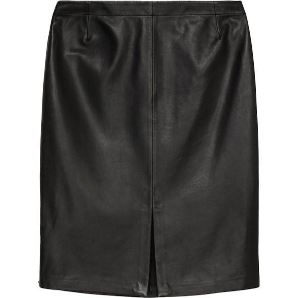 Odinis sijonas moterims, Juoda, Lthr skirt 408703577005
