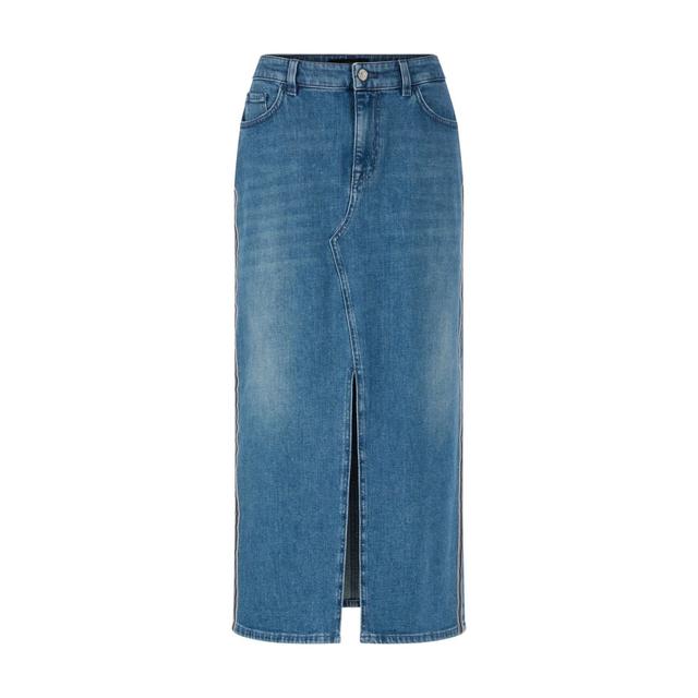 Midi sijonas moterims, Mėlyna, Skirt