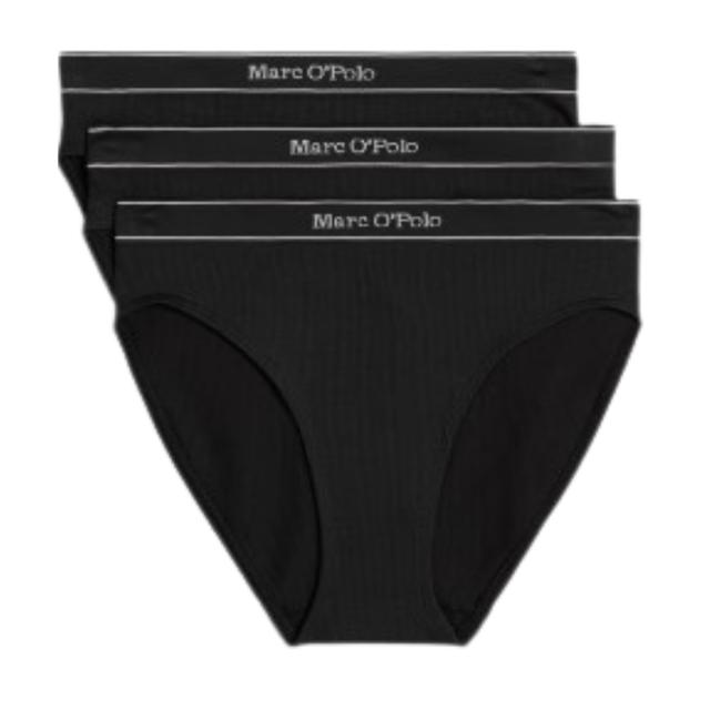 Kelnaitės moterims, Juoda, High Cut Brief 3P