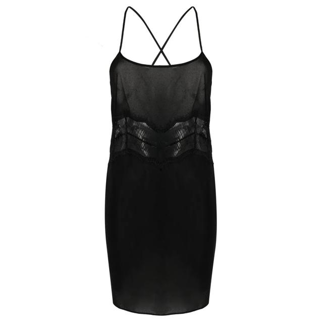 Naktiniai marškiniai moterims, Juoda, Chemise