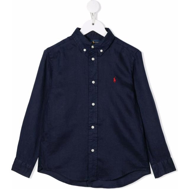 Marškiniai ilgomis rankovėmis berniukams, Mėlyna, Button down sport shirt (2-7)