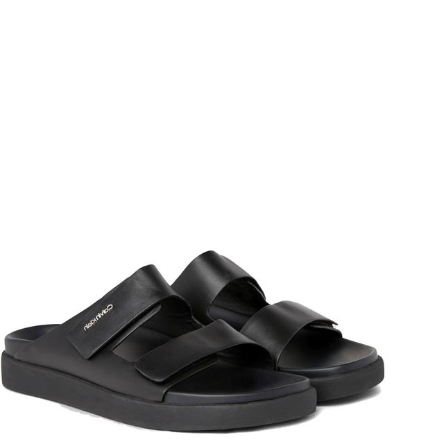 Guminės šlepetės moterims, Juoda, Flat slide