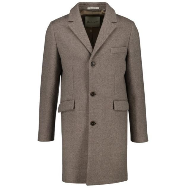 Paltas vyrams, Pilka, Classic two-tone wool coat