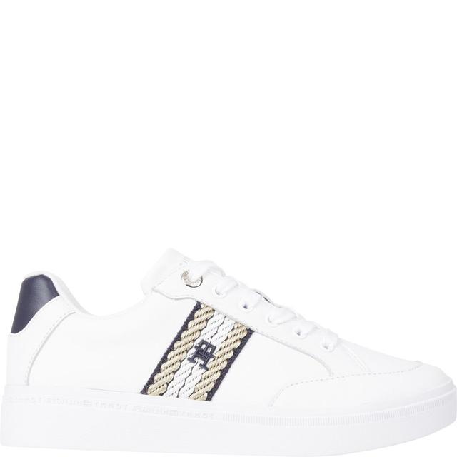 Sportiniai bateliai moterims, Balta, Court sneaker with webbing