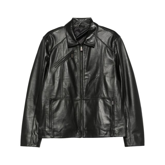 Odinė striukė vyrams, Juoda, Leather jacket