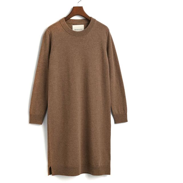 Midi suknelė moterims, Ruda, SUPERFINE LAMBSWOOL DRESS