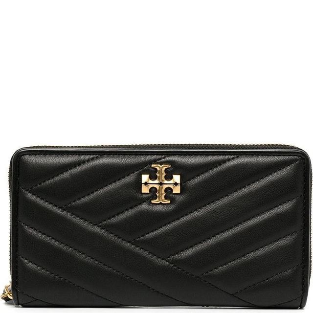 Piniginė moterims, Juoda, Kira chevron zip wallet