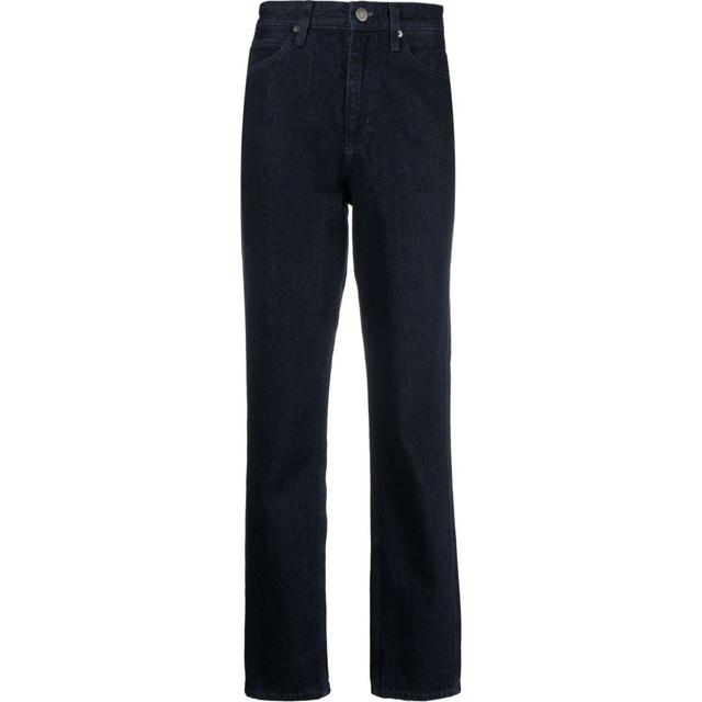 Tiesūs džinsai moterims, Mėlyna, High rise slim straight