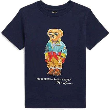 Marškinėliai trump. rankovėmis berniukams, Mėlyna, Polo bear jersey tee (2-7)