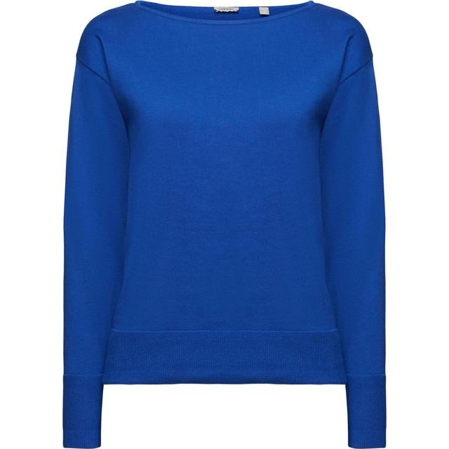 Megztinis moterims, Mėlyna, Boatneck Sweater