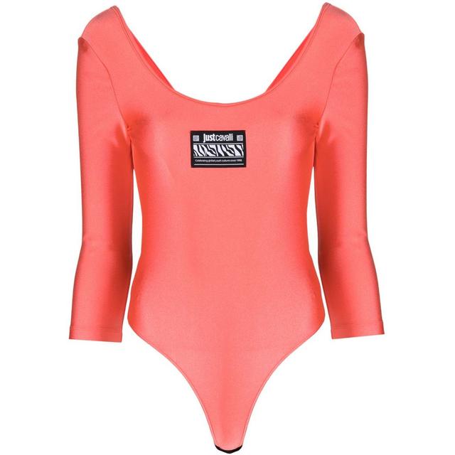 Bodis moterims, Oranžinė, Shiny lycra top