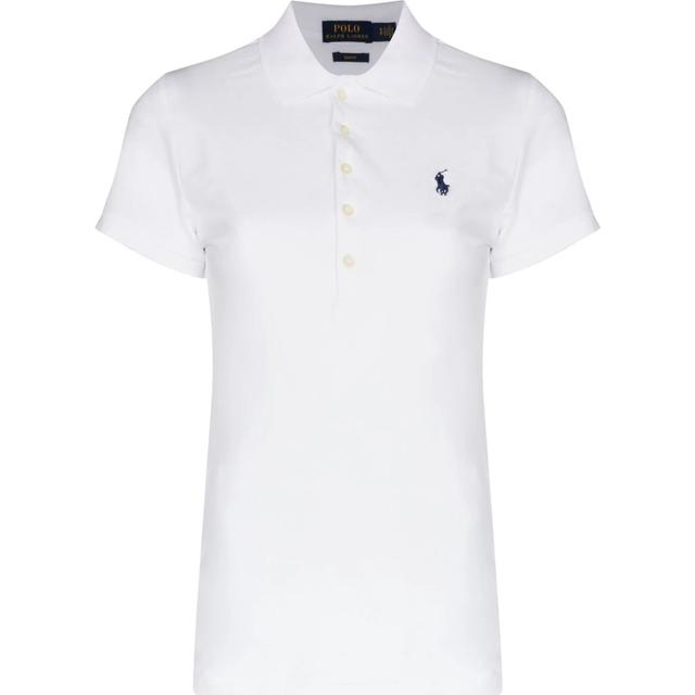 Polo marškiniai trumpos rank. moterims, Balta, Julie slim short sleeve polo
