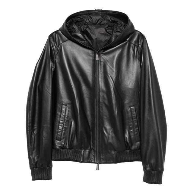 Odinė striukė vyrams, Juoda, Leather jacket