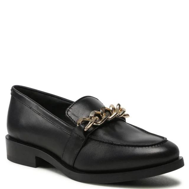 Loaferiai moterims, Juoda, DONNA BROGUE LOAFERS