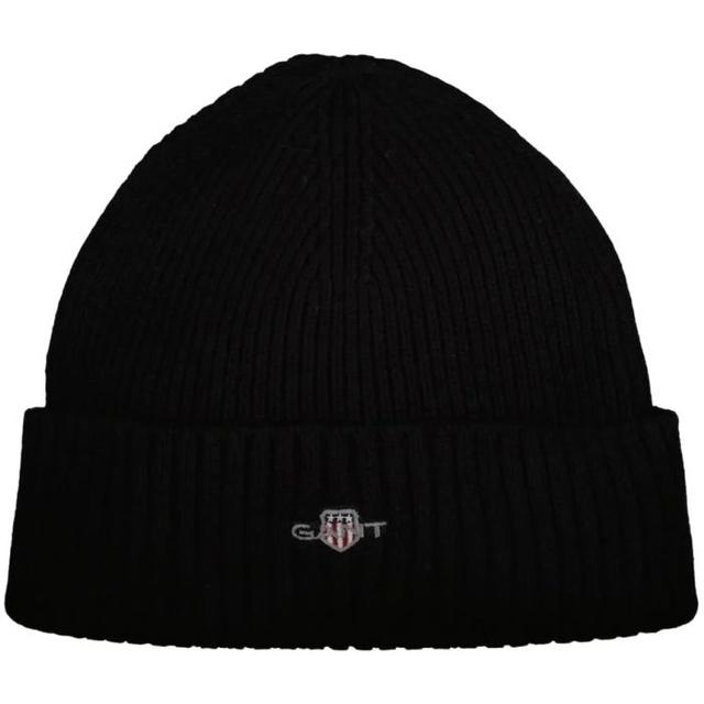 Kepurė vyrams, Juoda, cotton blend logo beanie