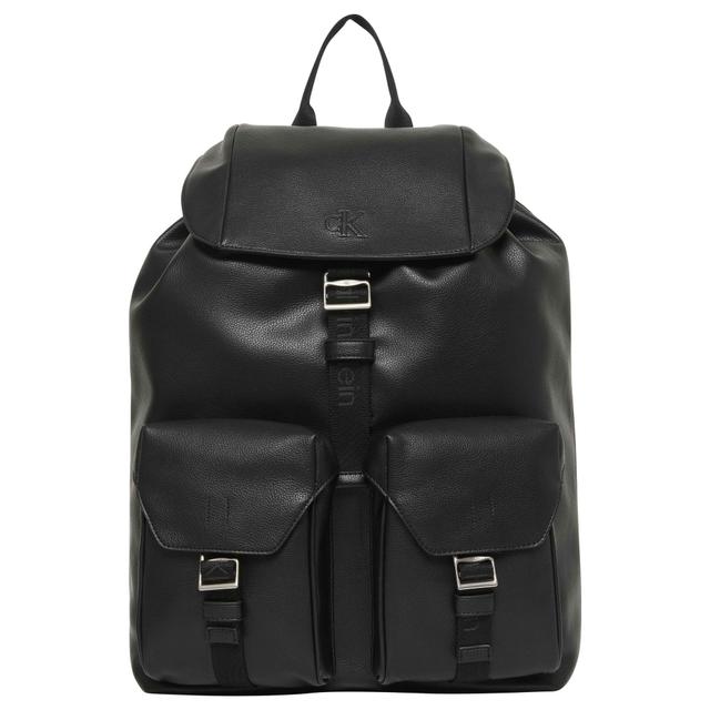Kuprinė vyrams, Juoda, cargo flap backpack