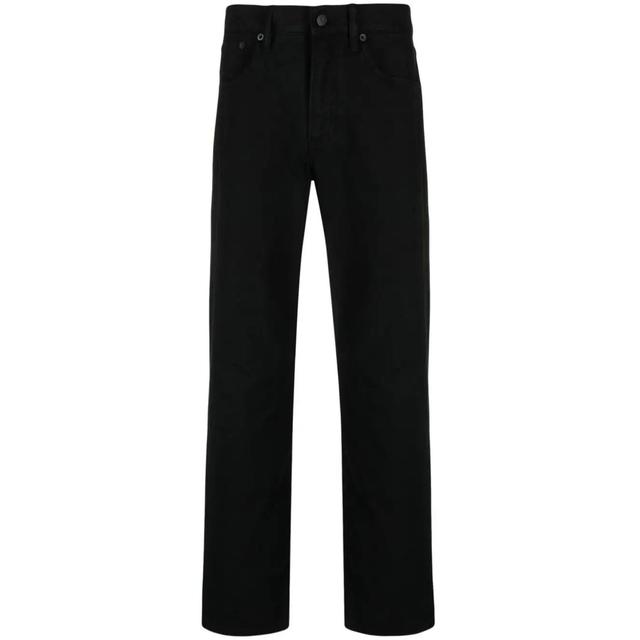 Aptempti džinsai vyrams, Juoda, Full length slim skinny