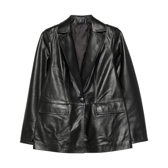 Odinė striukė moterims, Juoda, Leather jacket