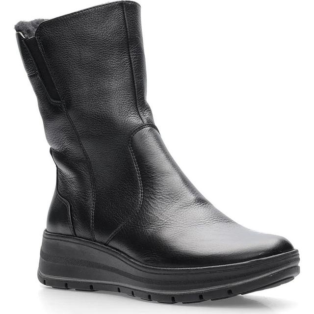 Pašiltinti aulinukai moterims, Juoda, Calais keil booties