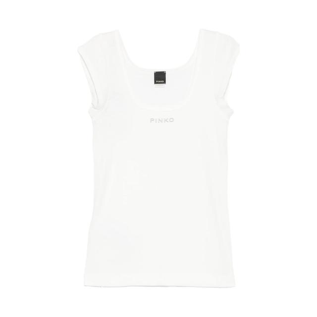 Marškiniai be rankovių moterims, Balta, Tenace tanktop