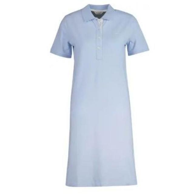 Midi suknelė moterims, Mėlyna, Contrast collar pique polo