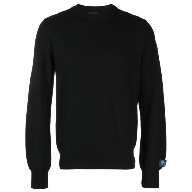 Megztinis vyrams, Juoda, Knitted roundneck sweater