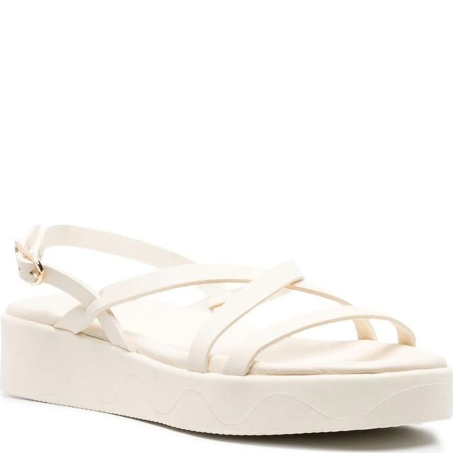 Basutės moterims, Balta, Silia vachetta  sandals