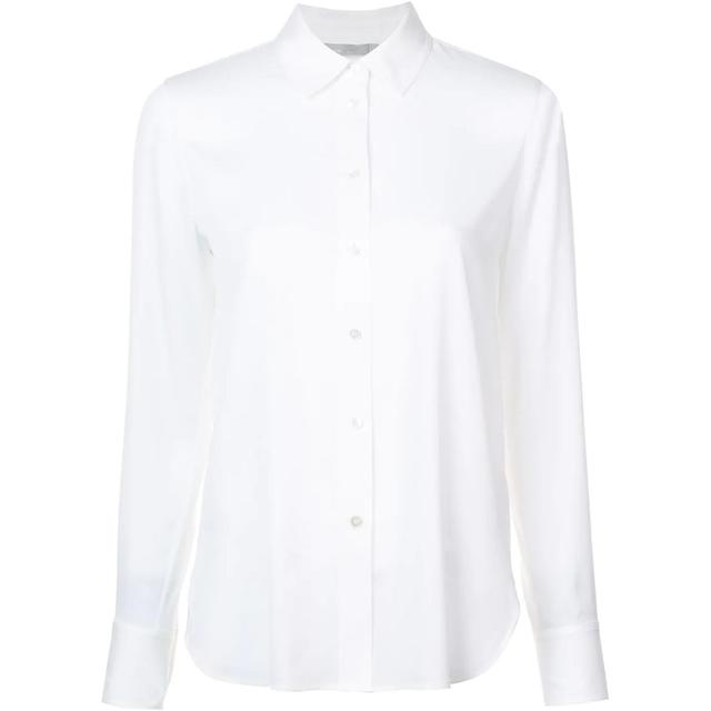 Marškiniai ilgomis rankovėmis moterims, Balta, Slim fitted blouse