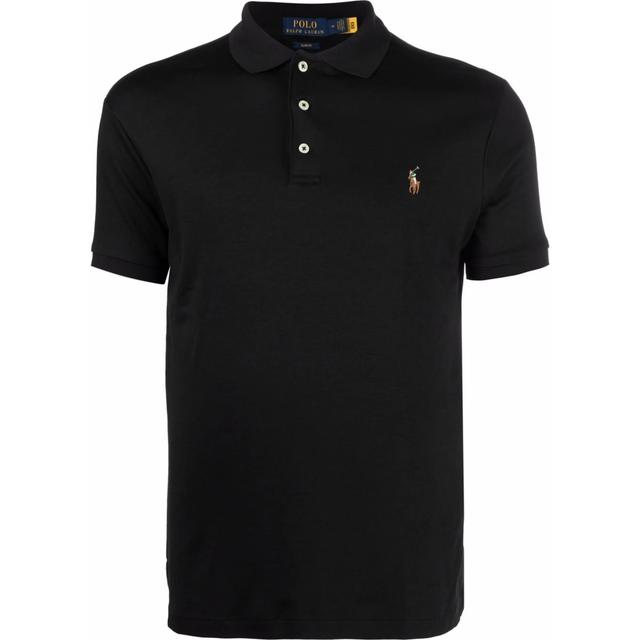 Polo marškiniai trumpos rank. vyrams, Juoda, Short sleeve knit