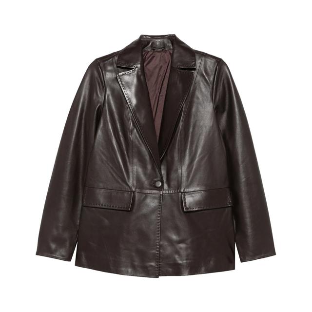 Odinė striukė moterims, Ruda, Leather jacket