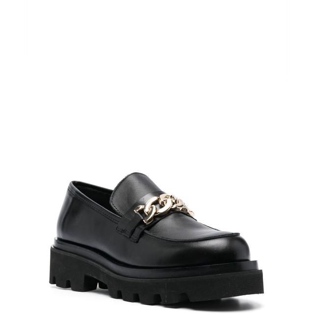 Loaferiai moterims, Juoda, Track loafers