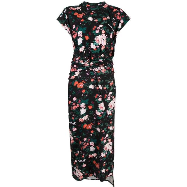 Midi suknelė moterims, Juoda, Robe style midi dress