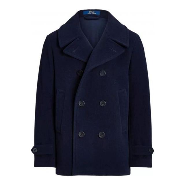Paltas vyrams, Mėlyna, Polo single breasted top coat