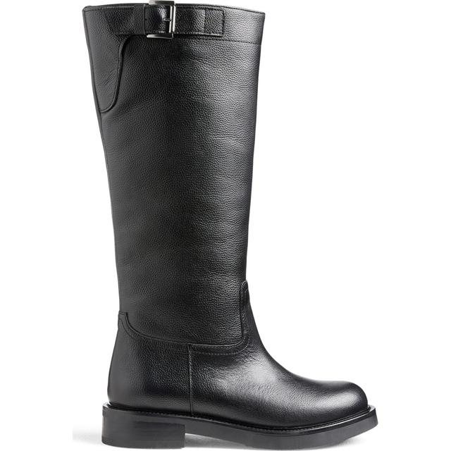 Auliniai moterims, Juoda, Long boot flat