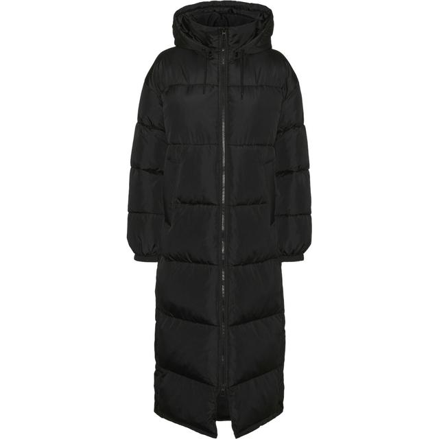 Pūkinis paltas moterims, Juoda, Klea long coat