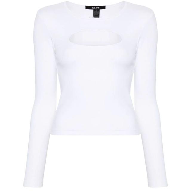 Marškinėliai ilgom. rankovėmis moterims, Balta, Switch tee white