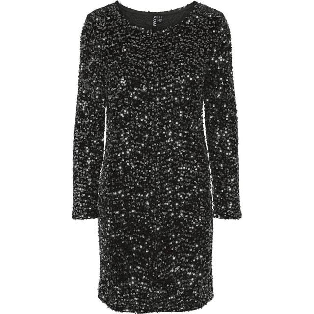 Mini suknelė moterims, Juoda, Kam wrap dress