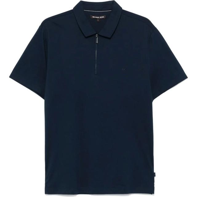 Polo marškiniai trumpos rank. vyrams, Mėlyna, Sleek pique ss zip polo